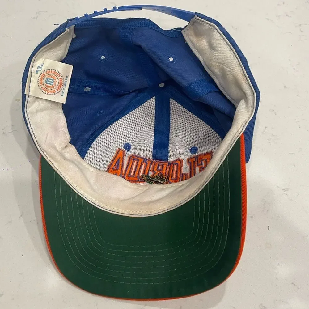 VINTAGE 90's FLORIDA GATORS NCAA DAYSTONE TRIPLE GATOR LOGO SNAPBACK HAT RARE!